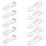 Chinco 24 Pcs Double Grip Hair Clips Metal Snap Clips Women Barrettes for Hair Making, Salon Supplies(White,2 Inch)