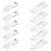 Chinco 24 Pcs Double Grip Hair Clips Metal Snap Clips Women Barrettes for Hair Making, Salon Supplies(White,2 Inch)