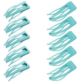 Chinco 24 Pcs Double Grip Hair Clips Metal Snap Clips Women Barrettes for Hair Making, Salon Supplies(Light Blue,2 Inch)