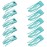 Chinco 24 Pcs Double Grip Hair Clips Metal Snap Clips Women Barrettes for Hair Making, Salon Supplies(Light Blue,2 Inch)