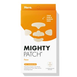 Hero Cosmetics Mighty Patch Face Patch - XL Hydrocolloid Face Mask for Acne, 5 Large Pimple Patches for Zit Breakouts on Nose, Chin, Forehead & Cheeks (1 Count)