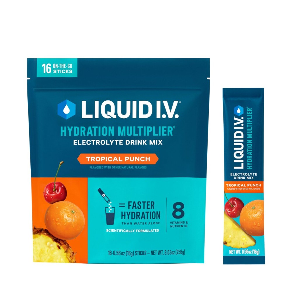 Liquid I.V. Hydration Multiplier - Tropical Punch | Electrolyte Powder Drink Mix | 1 Pack (16 Servings)