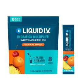 Liquid I.V. Hydration Multiplier - Tropical Punch | Electrolyte Powder Drink Mix | 1 Pack (16 Servings)