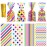 Aneco 100 Pack Rainbow Cellophane Bags 10.6 x 5.1 Inch Plastic Candy Bags Gift Bags Goodie Bags with Twist Ties for Valentine, Birthday, Gift Cookie Snack Packing Party Favor Supplies