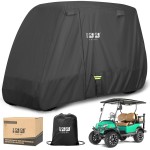 10L0L 600D Golf Cart Cover. Water, Wind, Rain, Dust and Sun Golf Cart Covers.Universal fit for All 2 Passenger 4 Passenger Golf carts