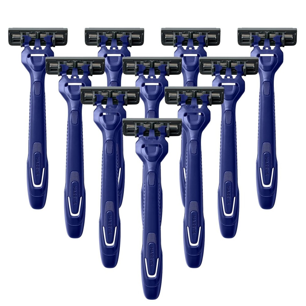 Harry\'s Disposable Razors for Men - 10 Count - 3-Blade Men\'s Razors for Travel and On-the-Go Convenience