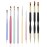 FULINJOY 6 PCS Nail Art Brushes Set with 3 PCS Nail Painting Brushes, Double Ended Brush and Dotting Tool Kit, Nail Art Design Tools