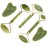 fuvooi Jade Gua Sha Facial Massager Set - 5 in 1 Skin Care Tools with Roller and Massager