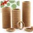 100 Pcs Thick Seamless Hair Ties, Ponytail Holders Hair Accessories No Damage for Thick Hair Christmas Gift(Light Brown Colors)