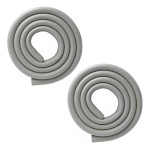 M2cbridge U Shape Extra Thick Furniture Table Edge Protectors Foam Baby Safety Bumper Guard 6.5 Ft (Grey (6.5ft x 2))