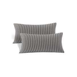 Jersey Knit Small Pillowcases - Mini Pillow Cases for Travel or Toddler Pillows Sized 12x16, 13x18 or 14x20, Ultra Soft Envelope, Microfiber, Set of 2, Gray/Black