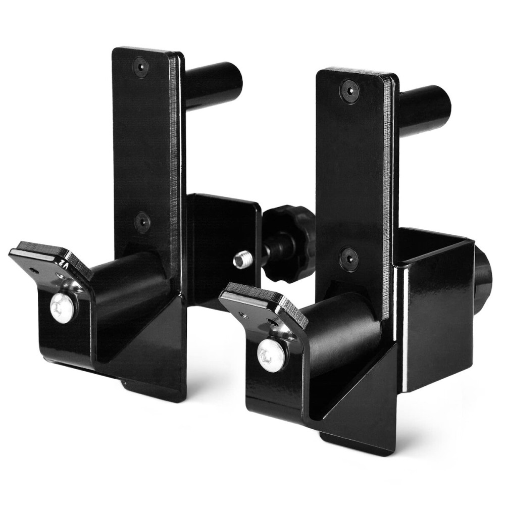 Yes4All 6-Pegs Olympic Weight Plate & 2 Barbells - Weight Plate Tree Holder & Vertical Barbell Storage Rack