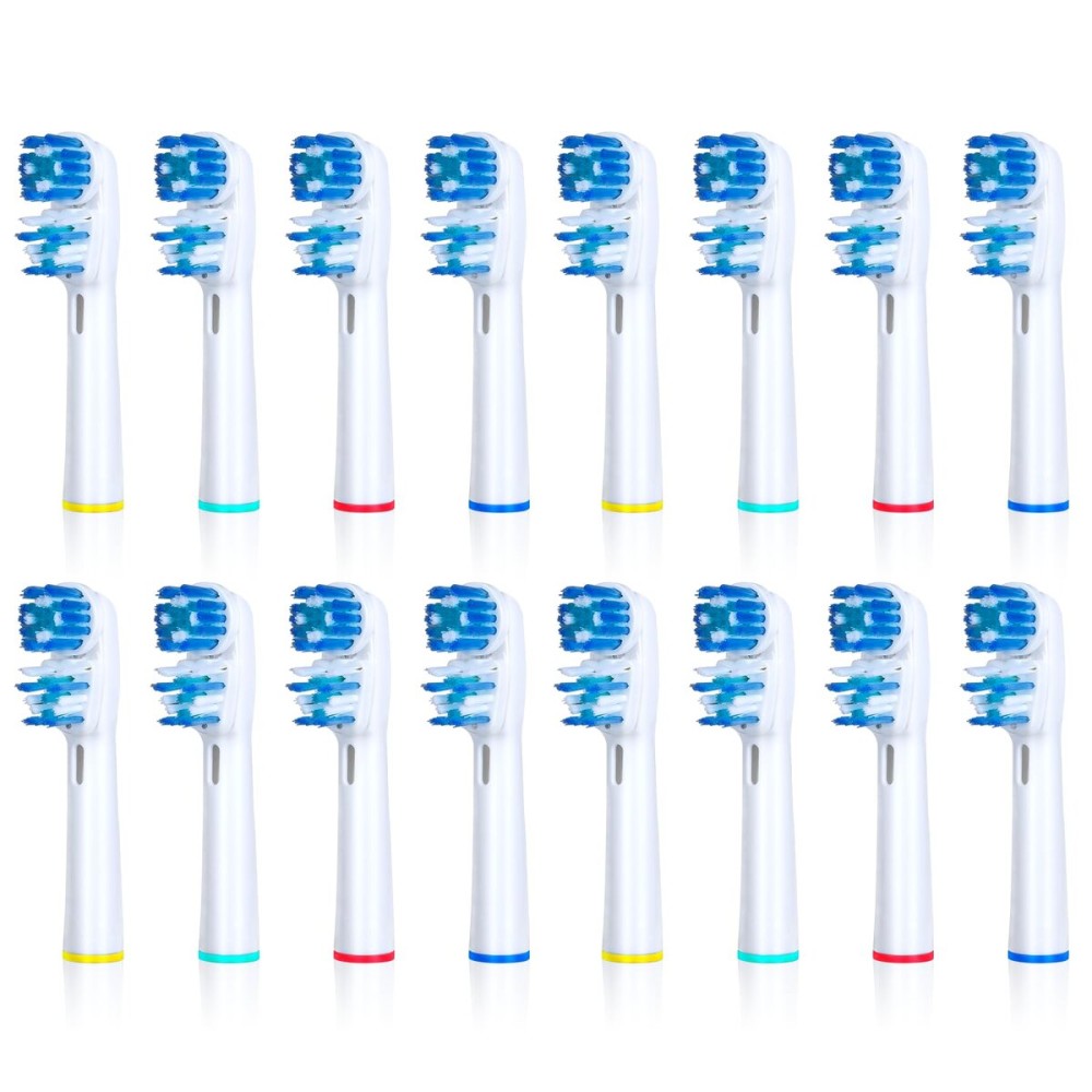 Replacement Brush Heads Compatible with Oral B- Double Clean Design, Double Clean Brush Heads, Compatible with Braun Oral-B Dual Clean Electric Toothbrush (16-Pack)