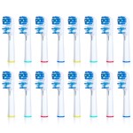 Replacement Brush Heads Compatible with Oral B- Double Clean Design, Double Clean Brush Heads, Compatible with Braun Oral-B Dual Clean Electric Toothbrush (16-Pack)