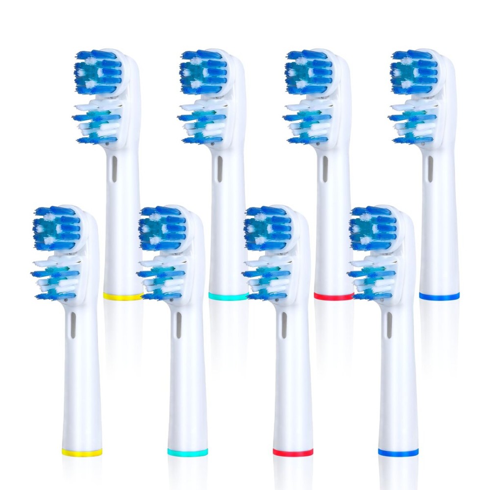 Replacement Brush Heads Compatible with Oral B- Double Clean Design, Double Clean Brush Heads, Compatible with Braun Oral-B Dual Clean Electric Toothbrush (8-Pack)