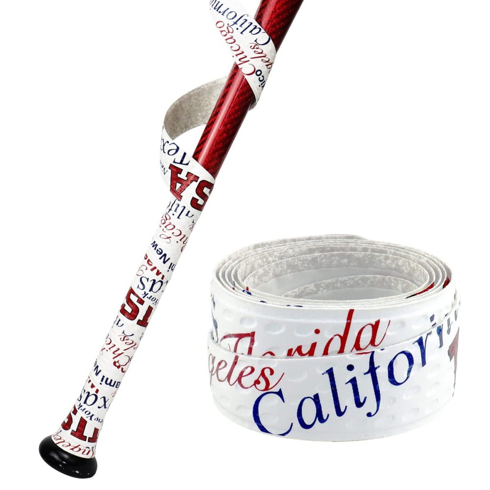 INSUM Baseball Bat Grip Tape Softball Bat Wrap Grip Tape 1.1mm (US-White)