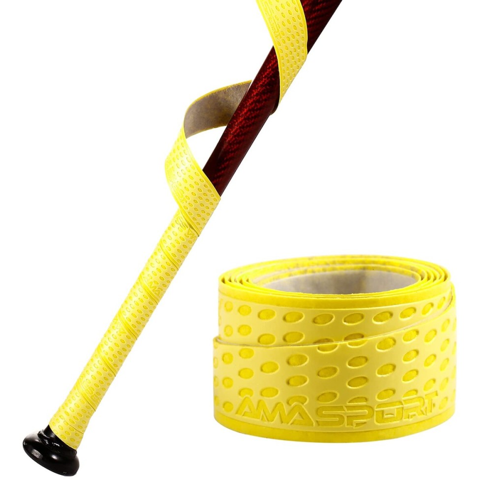 INSUM Baseball Bat Grip Tape Softball Bat Wrap Grip Tape 1.1mm (Yellow)