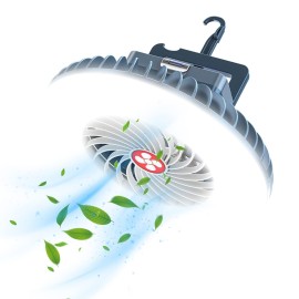 Portable Camping Fan with LED Lantern XTAUTO USB Rechargeable Waterproof Tent Fan with Hanging Hook Magnet Survival Kits for Indoor Outdoor Hiking Car Office Desk Outdoor Emergency Power Outage