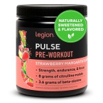 LEGION Pulse Pre Workout - All Natural Nitric Oxide Preworkout Drink to Boost Energy, Creatine Free, Naturally Sweetened, Beta Alanine, Citrulline, Alpha GPC (Strawberry Margarita)