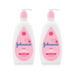 Johnson\'s Moisturizing Mild Pink Baby Lotion with Coconut Oil for Delicate Baby Skin, Paraben-, Phthalate- & Dye-Free, Hypoallergenic & Dermatologist-Tested, Baby Skin Care, 18 Fl. Oz, Pack of 2