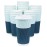 Glowcoast To Go Coffee Cups With Lids - 22 oz Disposable Coffee Cup With Lid. Large Togo Travel Paper Ripple Hot Cups Insulated For Hot, Cold Beverage Drinks, No Sleeves Needed (50, Ocean Blue)