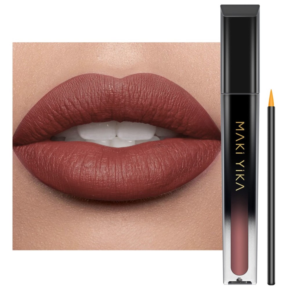 MAKI YIKA Brown Nude Lipstick for Women Color Stay Long Lasting Lipsticks, No Smudge Matte Liquid Lipstick Transferproof Waterproof Lip Stick, DINNER TIME
