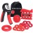IMENSEAS Grip Strength Trainer 7 Pack Adjustable, Finger Stretcher Resistance Extensor Bands, Finger Exerciser, Hand Gripper Strength Ring & Stress Ball, Red