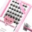 Cluster Lashes 72 Pcs Manga Lashes Lash Clusters DIY Eyelash Extension Individual Lashes Thin Band Easy to Apply at home (Attraction, D-14mm) Lashes