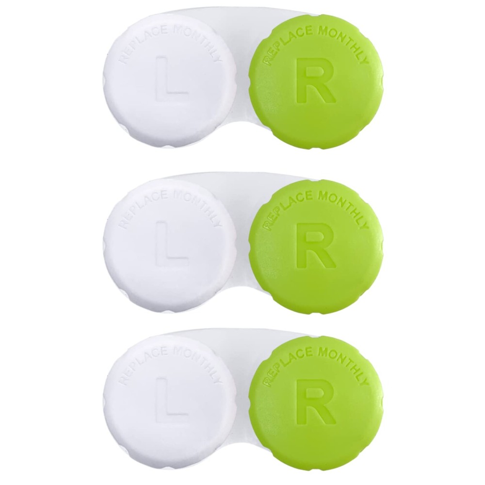 RHUI Contact Lens Case for Travel, Daliy Use-Green