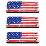 ANTREEMAG Gun Magnet Mount, 55 lb Rating,Magnetic Gun Holster| Rubber Coated Gun Holder for Handgun, Shotgun, Rifles, Revolvers| Beside Holster, Using in Cars, Trucks, Wall, Desk (3-Pack US Flag)