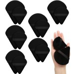Maitys 12 Pcs Powder Puff Triangle for Face Makeup Cosmetic Loose Powder Puff Velour Soft Body Washable Reusable Foundation Sponge Wet Dry Makeup Tool for Women(Large, Small,Black)