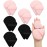 Maitys 12 Pcs Powder Puff Triangle for Face Makeup Cosmetic Loose Powder Puff Velour Soft Body Washable Reusable Foundation Sponge Wet Dry Makeup Tool for Women(Large, Small,Black, Pink)
