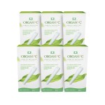 Organyc - 100% Certified Organic Cotton Tampons - Cardboard Applicator, Free from Chlorine, Perfumes, Rayon, and Chemicals. Super Flow, 14 Count (Pack of 6).