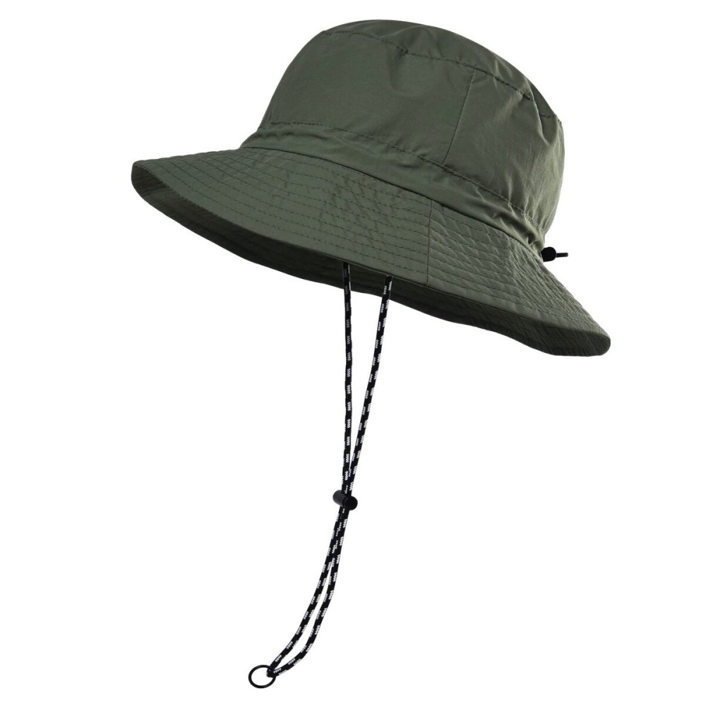 FEICUI Men Women Outdoor Bucket Hat Quick Dry Packable UV Protection Boonie Sun Hat (Dark Green)