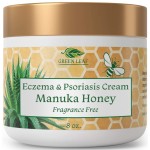 Manuka Honey Eczema Cream Moisturizing Lotion Fragrance Free For Psoriasis Relief - Itchy, Dry Skin Rash Ointment - Skin Soothing Moisturizer - Body & Face Cream - Kids & Adults 8oz