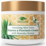 Manuka Honey Eczema Cream Moisturizing Lotion Treatment for Psoriasis Relief - Itchy, Dry Skin Rash Ointment - Soothing Moisturizer for Baby, Kids, Adults - High Strength Body & Face Cream 2oz