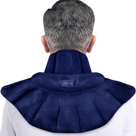 REVIX Neck Warmer Microwavable Heating Pad with Moist Heat, Microwave Heating Pad for Neck Shoulders and Back, Microwavable Heated Wrap, Unscented
