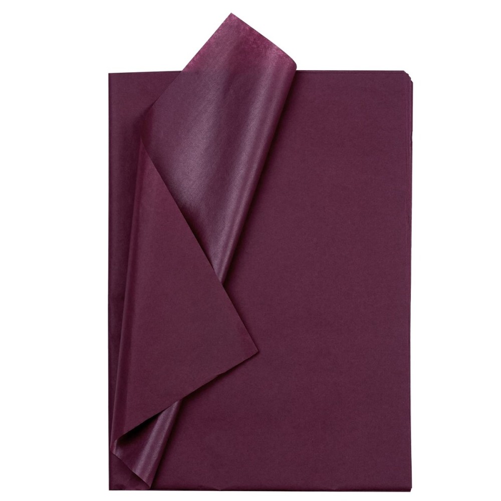 RUSPEPA Gift Wrapping Tissue Paper - Wine Red Tissue Paper for Gift Wrap, Art Crafts, DIY, Pack Bags, Birthday, Wedding and More - 19.5 x 27.5 inches - 25 Sheets