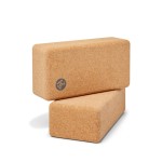 Manduka Cork Lean Yoga Block - Resilient Sustainable Material, Portable, Comfortable, Easy to Grip Fitness, Yoga Exercise & Pilates | 3 x 4 x 8.5 (Pack of 2)