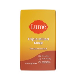 Lume Triple Milled Bar Soap - Rich Moisture & Gentle Cleansing - Paraben Free, Phthalate Free, Skin Safe - 5 ounce (Toasted Coconut)