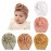 jerague Newborn Baby Headwrap Hat Soft Meryl Infant Toddler Kids Girls Turban Nursery Beanie Hats Flower, Multicolor