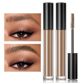 DAGEDA 2Pcs Light Brown Brow Gel, Eyebrow Setting Gel, Waterproof and Sweat-Proof, Eyebrow Repair Liquid for Brows Styling 1.81oz
