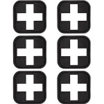 LIVANS Medic Red Cross Patch, First Aid Morable Patch Perfect for Tactical IFAK, EMT Trauma Pouch 1.5-Inch 3D High Relief Patch Nurse Doctor Emergency Logo PVC Rubber Bundle 6 Pieces