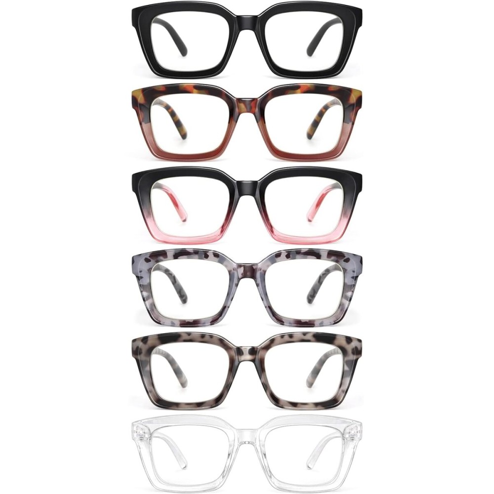 miyya Stylish Reading Glasses for Women, Cheaters Eyeglasses, Oversized Blue Light Readers, Fashion Eye Glasses