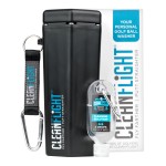 Clean Flight Premium Golf Ball Washer - Portable Cleaner for Golf Bag or Cart - Best Golf Accessories Gifts for Men & Women (Washer - Towel, Black)