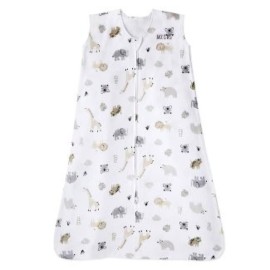 HALO SleepSack, 100% Cotton Wearable Blanket, Swaddle Transition Sleeping Bag, TOG 0.5, Animal Paint, Large, 12-18 Months