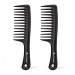 HYOUJIN Two Set Large Wide Tooth Comb Detangling Wet or Dry Combs for Shower, Hair Styling Brush for Natural, Curly, Long Hair for Women and Men