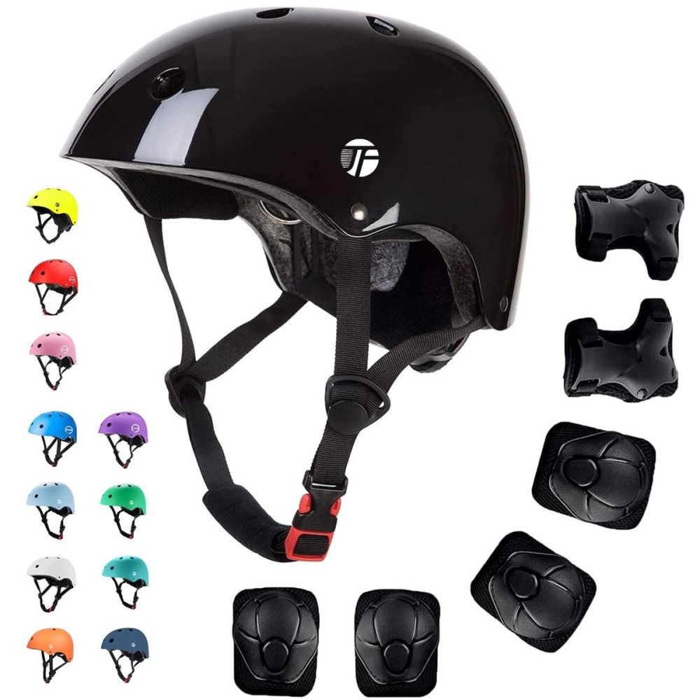 JeeFree Adjustable Gradient Color Skateboard Helmet for 3-5-8-14+AgesToddler Kids Youth Adult Girls Boys Woman.Bike Helmet for Multi-Sports Cycling Bicycle Scooter Inline Roller Skate Rollerblading