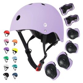 Adjustable Kids Toddler Helmet with Knee Pads,Elbow Pads & Wrist Guards,Bike Helmet for Ages 3-5,5-8,8-14,Boys & Girls Helmets and Pads Set for Skateboard,Skating,Biking,Cycling
