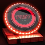 TOSY Flying Disc - 36 Monocolor LEDs, Super Bright, Smart Modes, Christmas Stocking Stuffers Gift, Camping Toy for Kid/Teen/Adult, Auto Light Up, Rechargeable, Waterproof, 175g